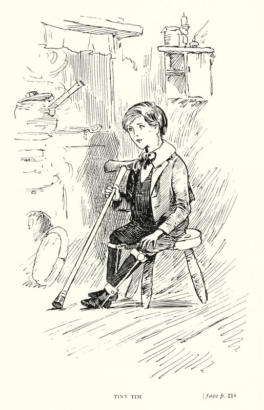 Dickens personage: Tiny Tim door Captain Edward Henry Handley Read