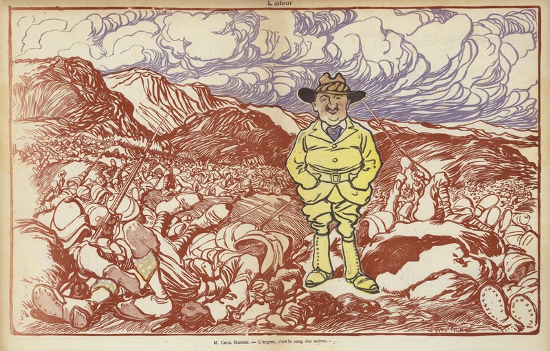 Cecil Rhodes, Illustratie voor Le Rire door Caran d Ache
