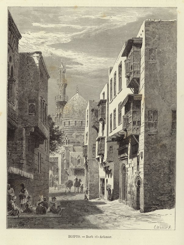 Egypte - Darb al-Ahmar in Caïro door Carl Friedrich Heinrich Werner