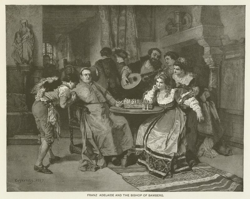 Franz Adelaide en de bisschop van Bamberg door Carl Ludwig Friedrich Becker