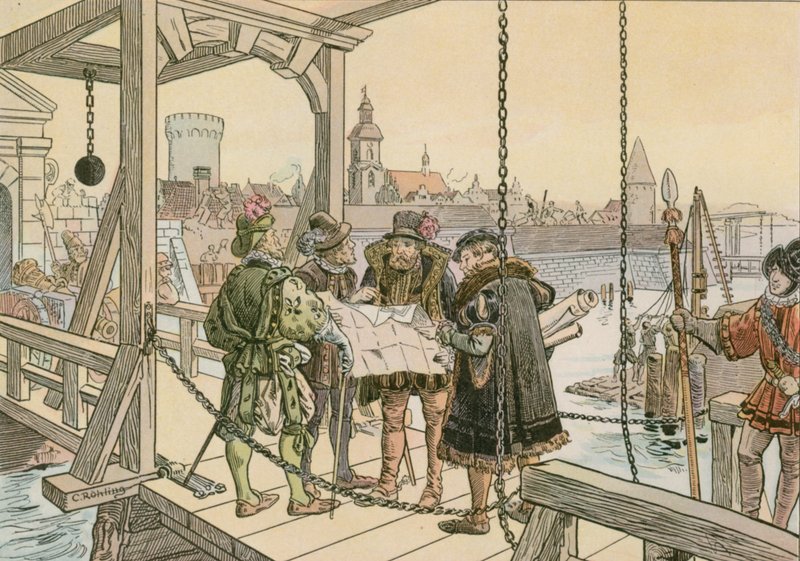 John George met de plannen voor de Spandau Citadel in 1580 door Carl Rohling