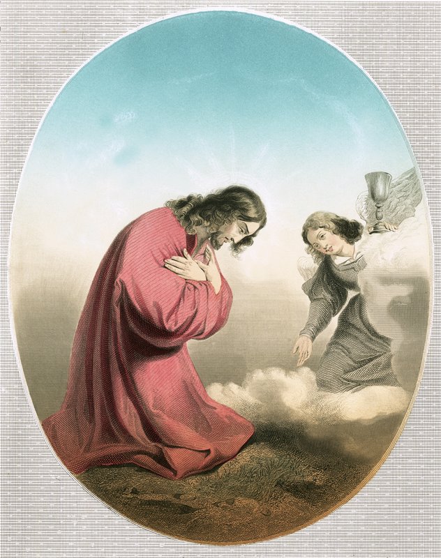 Engel verschijnt aan Christus door Carlo Dolci