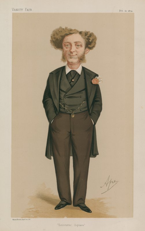 Mr. Albert Grant MP; Leicester Square; 21 februari 1874; Vanity Fair; cartoon door Carlo Pellegrini