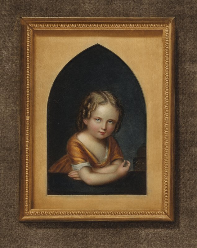 Portret van een kind door Caroline Sattler Tridon