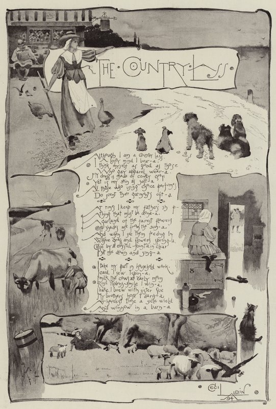 Het Plattelandsmeisje door Cecil Charles Windsor Aldin