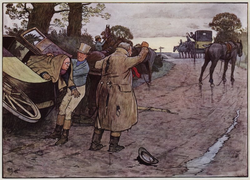 Illustratie voor The Pickwick Papers door Cecil Charles Windsor Aldin