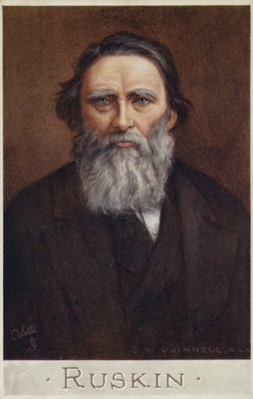 John Ruskin (1819-1900), Engelse schrijver, kunstcriticus, kunstenaar en sociaal denker door Cecil Watson Quinnell