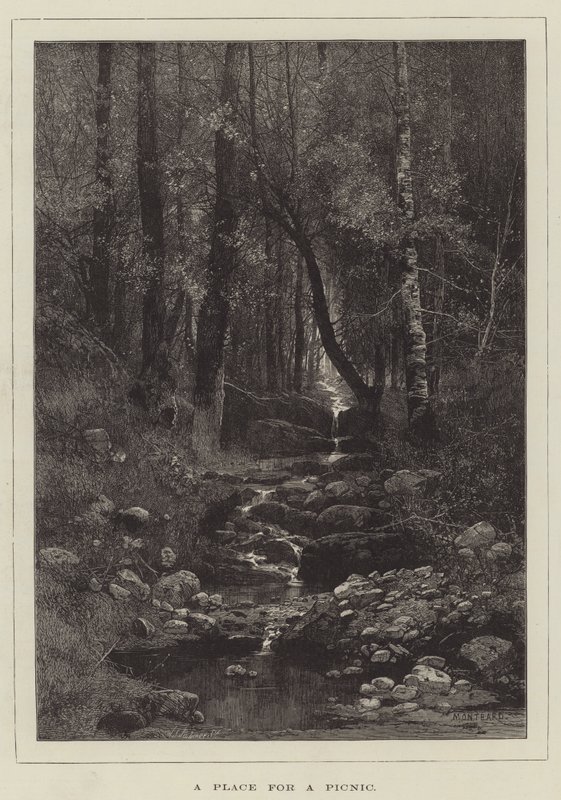 Een Plek voor een Picknick door Charles Auguste Loye