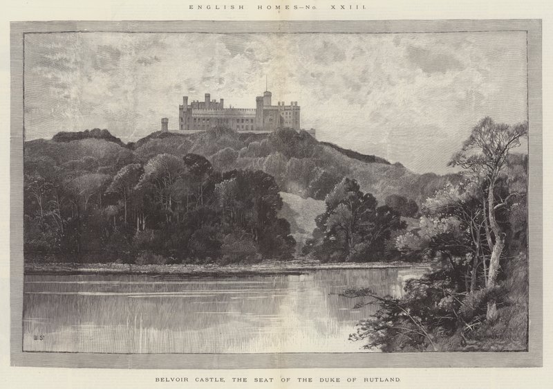 Belvoir Castle, de zetel van de hertog van Rutland door Charles Auguste Loye