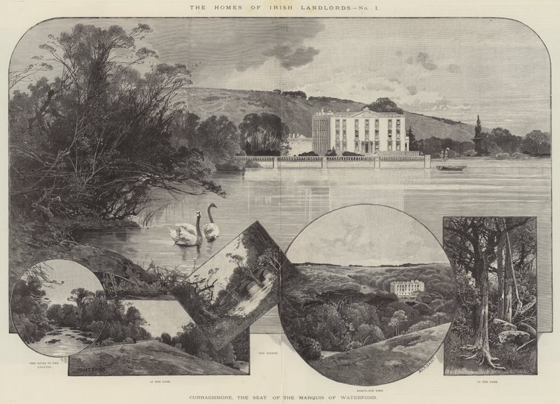 Curraghmore, de Residentie van de Markies van Waterford door Charles Auguste Loye