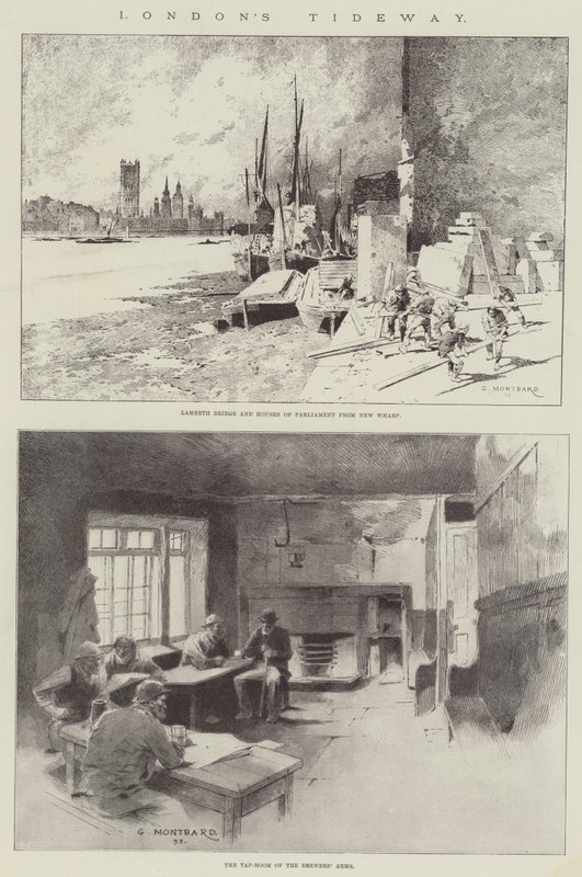 De Getijdenweg van Londen door Charles Auguste Loye
