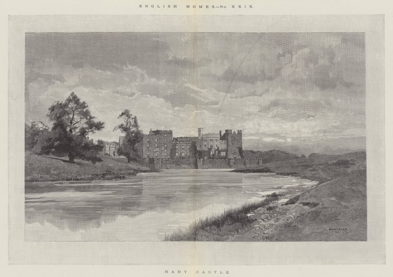 Raby Castle door Charles Auguste Loye