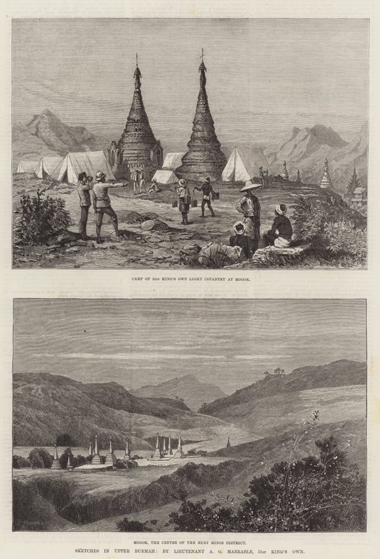 Schetsen in Boven-Birma door Charles Auguste Loye