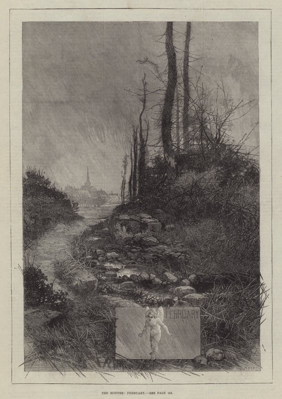 De maanden, februari door Charles Auguste Loye