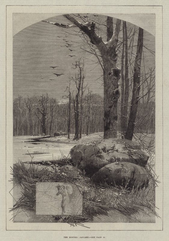 De Maanden, Januari door Charles Auguste Loye
