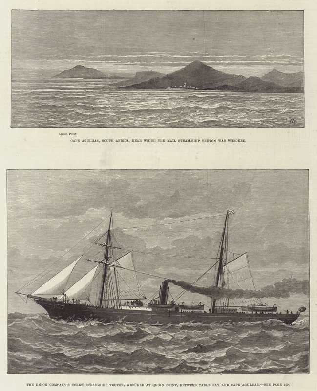 De Schroefstoomboot Teuton van de Union Company door Charles Auguste Loye