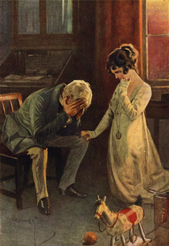 Oude Sedley bekent de ware stand van zaken aan Amelia door Charles Crombie