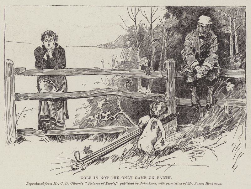 Golf is niet het Enige Spel op Aarde door Charles Dana Gibson