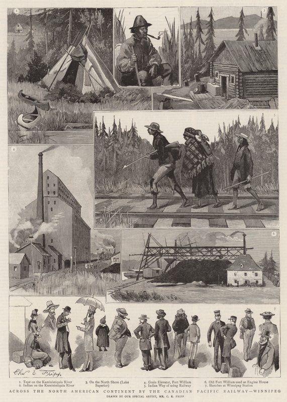 Over het Noord-Amerikaanse Continent met de Canadian Pacific Railway, Winnipeg door Charles Edwin Fripp