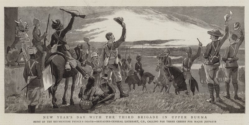 Nieuwjaarsdag met de Derde Brigade in Boven-Birma door Charles Edwin Fripp