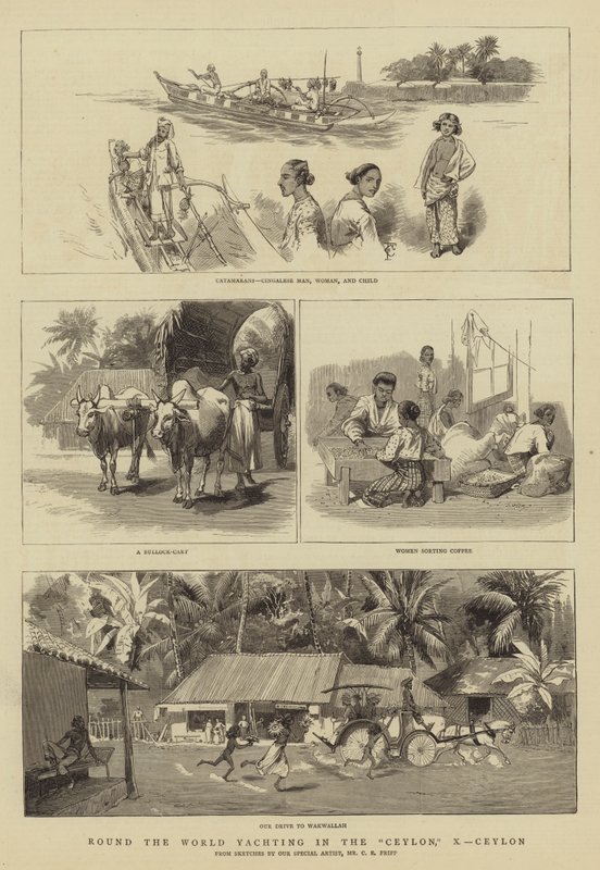 Rond de Wereld Zeilen in de Ceylon, X, Ceylon door Charles Edwin Fripp