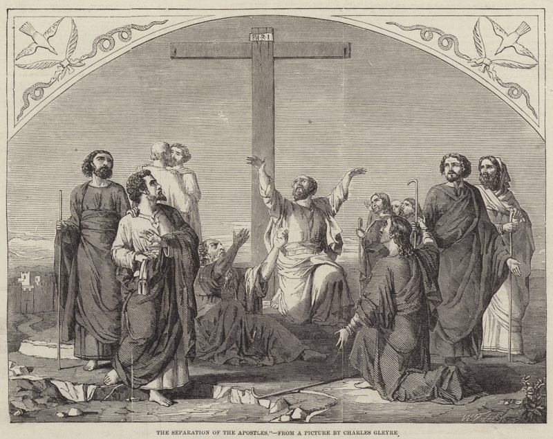 De scheiding van de apostelen door Charles Gleyre