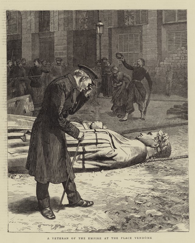 Een veteraan van het rijk op de Place Vendome door Charles Green