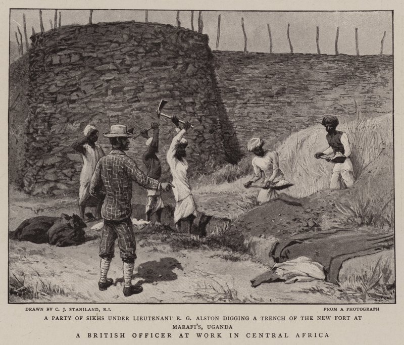 Een Britse officier aan het werk in Centraal-Afrika door Charles J. Staniland