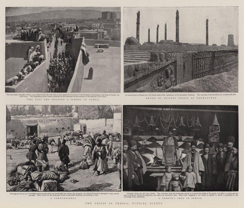 De Crisis in Perzië, Typische Scènes door Charles J. Staniland