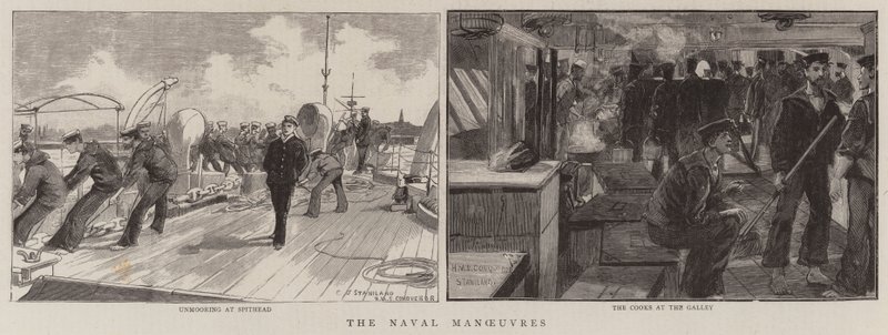 De marine manoeuvres door Charles J. Staniland