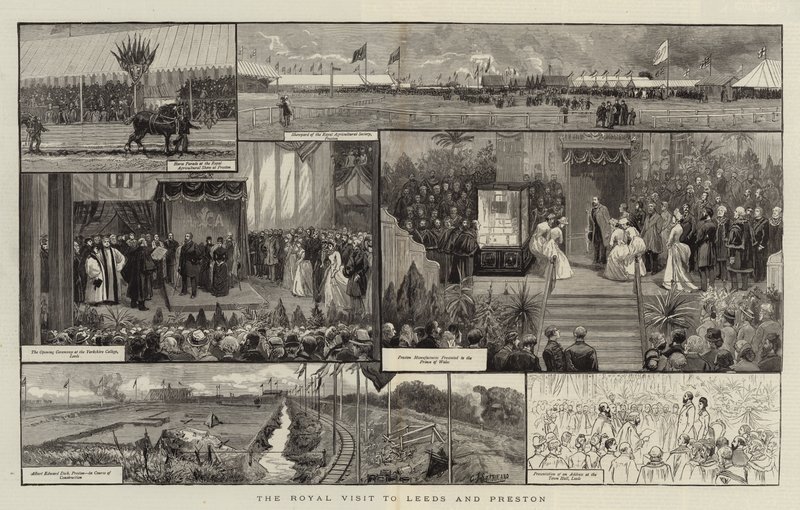 Het koninklijk bezoek aan Leeds en Preston door Charles J. Staniland