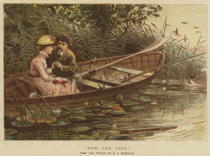 Gewonnen en Verloren (chromolitho) door Charles J. Staniland