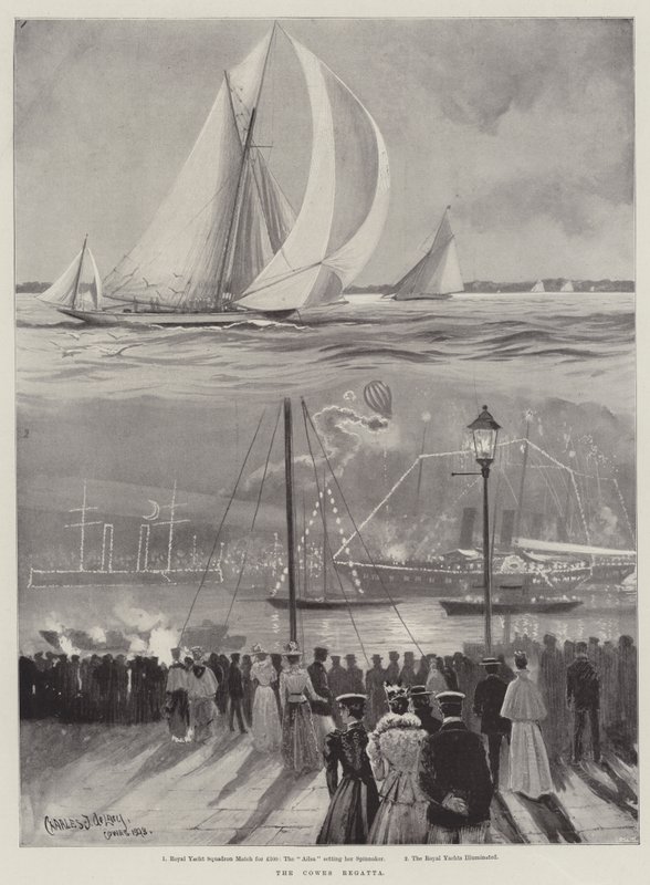 De Cowes Regatta door Charles John de Lacy