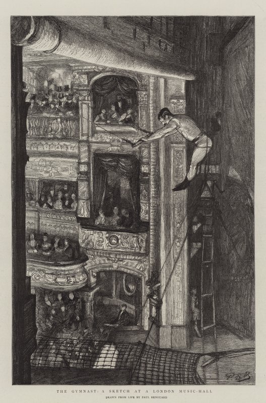 De Gymnast, een Schets in een Londens Muziekhal door Charles Paul Renouard