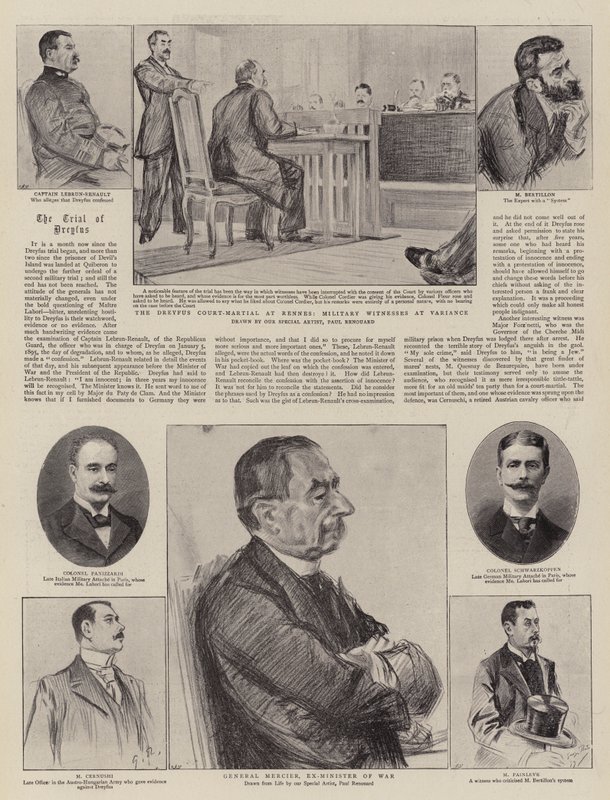 Het Proces van Kapitein Dreyfus in Rennes door Charles Paul Renouard