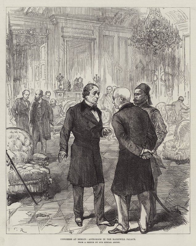 Congres in Berlijn, Wachtkamer in het Radziwill-paleis door Sir John Charles Robinson