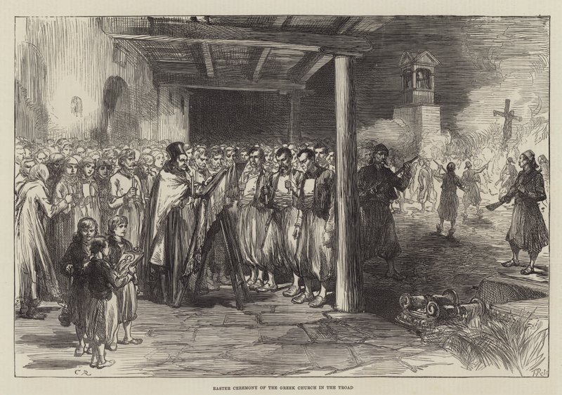 Paasceremonie van de Griekse Kerk in de Troad door Sir John Charles Robinson