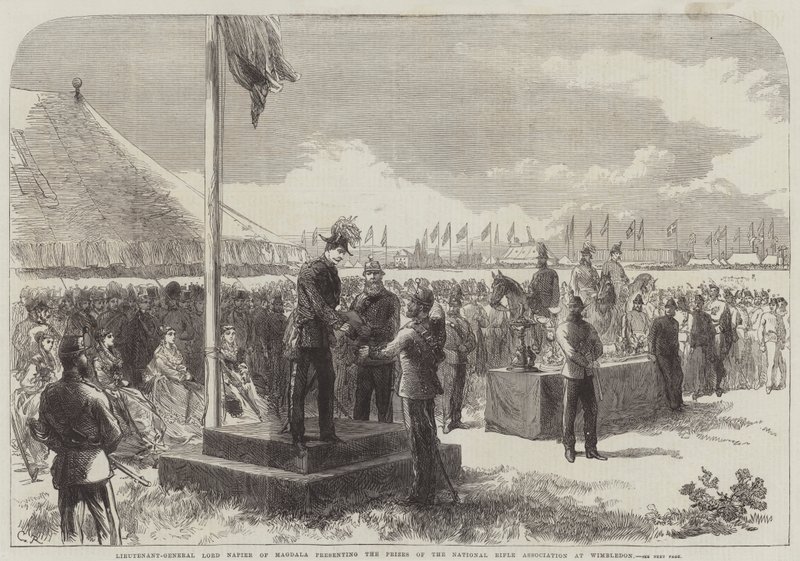 Luitenant-Generaal Lord Napier van Magdala presenteert de Prijzen bij de National Rifle Association in Wimbledon door Sir John Charles Robinson