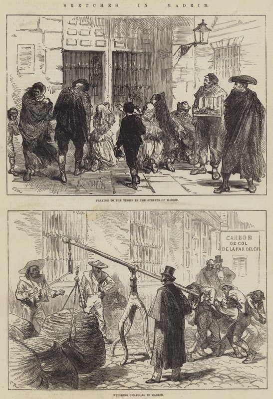 Schetsen in Madrid door Sir John Charles Robinson
