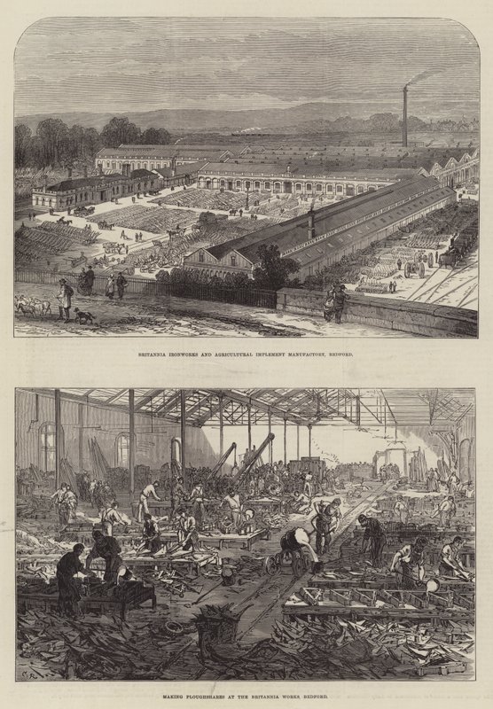 De Britannia Works in Bedford door Sir John Charles Robinson