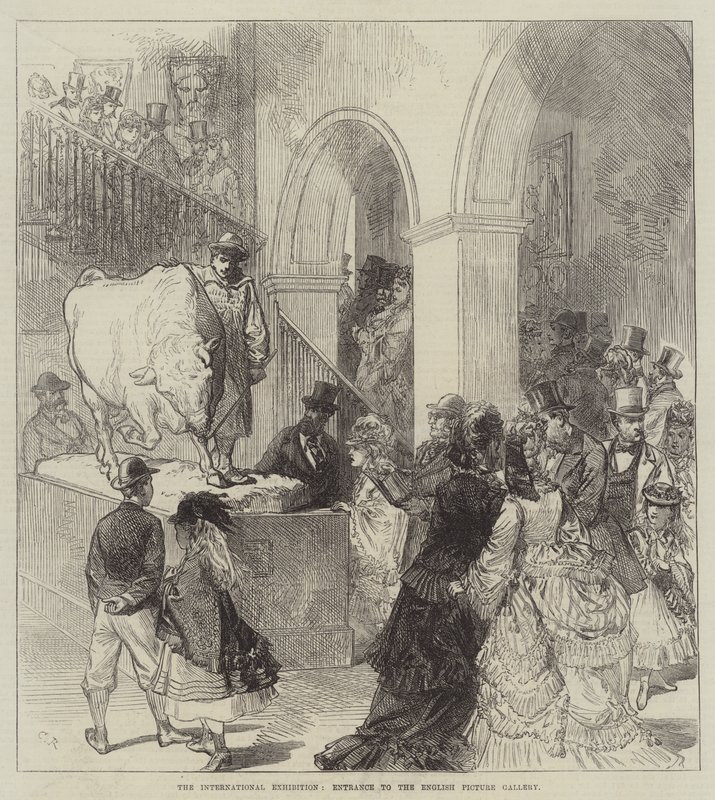 De Internationale Tentoonstelling, ingang van de Engelse schilderijengalerij door Sir John Charles Robinson