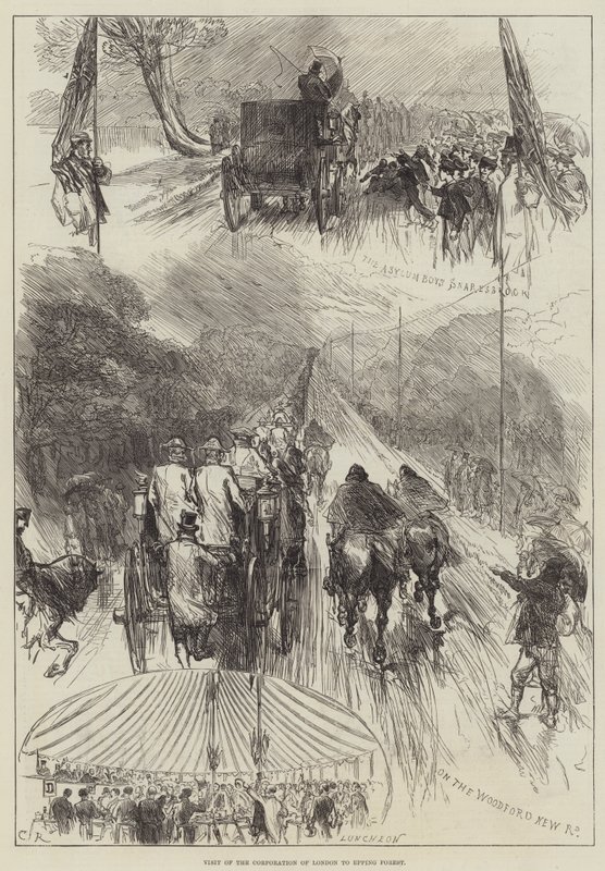 Bezoek van de Corporation of London aan Epping Forest door Sir John Charles Robinson