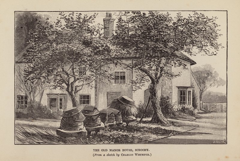 Het oude landhuis, Scrooby door Charles (after) Whymper
