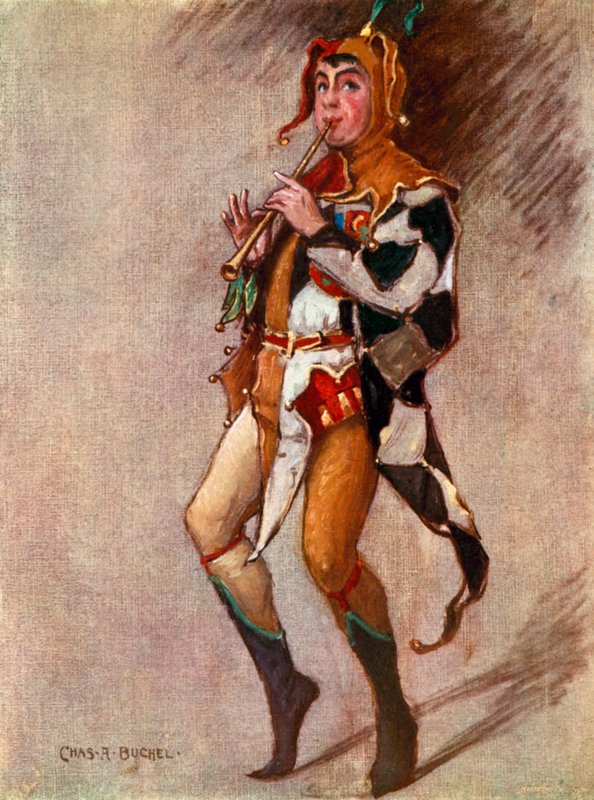 Driekoningenavond: Feste, De Clown, Mr Courtice Pounds door Charles A. Buchel