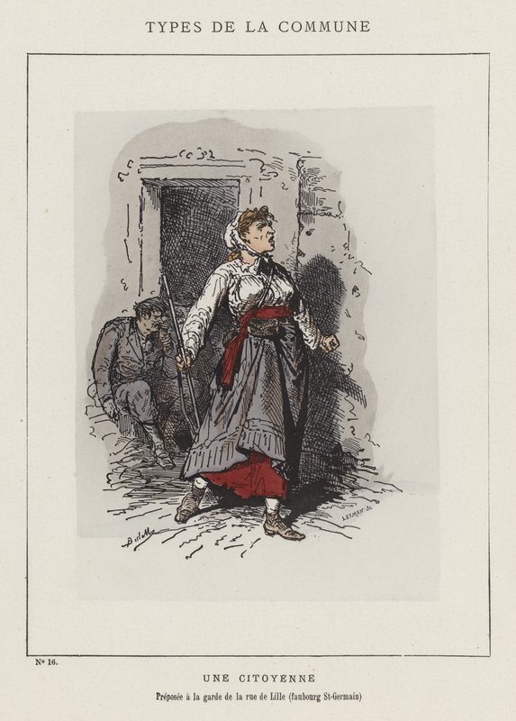 Een Burgeres, Toegewezen aan de bewaking van de rue de Lille, faubourg St-Germain door Charles Albert d Arnoux Bertall