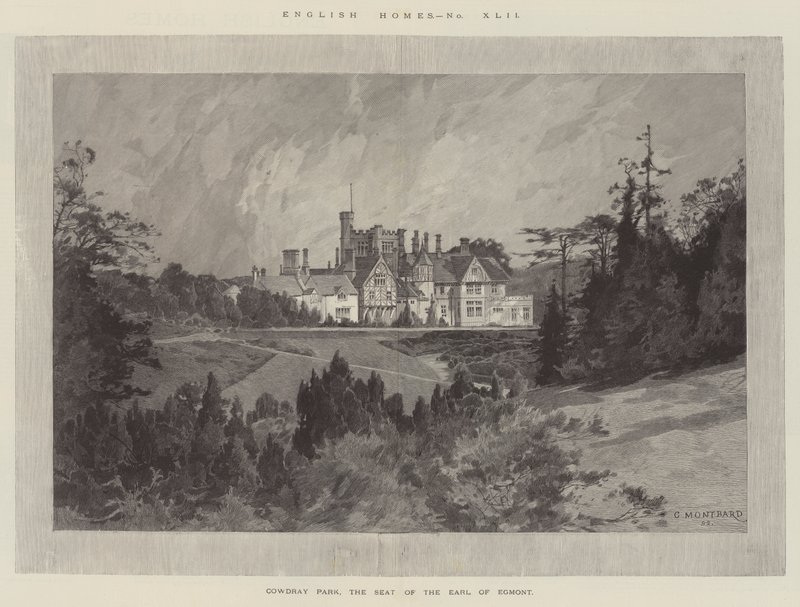 Cowdray Park, de zetel van de Graaf van Egmont door Charles Auguste Loye