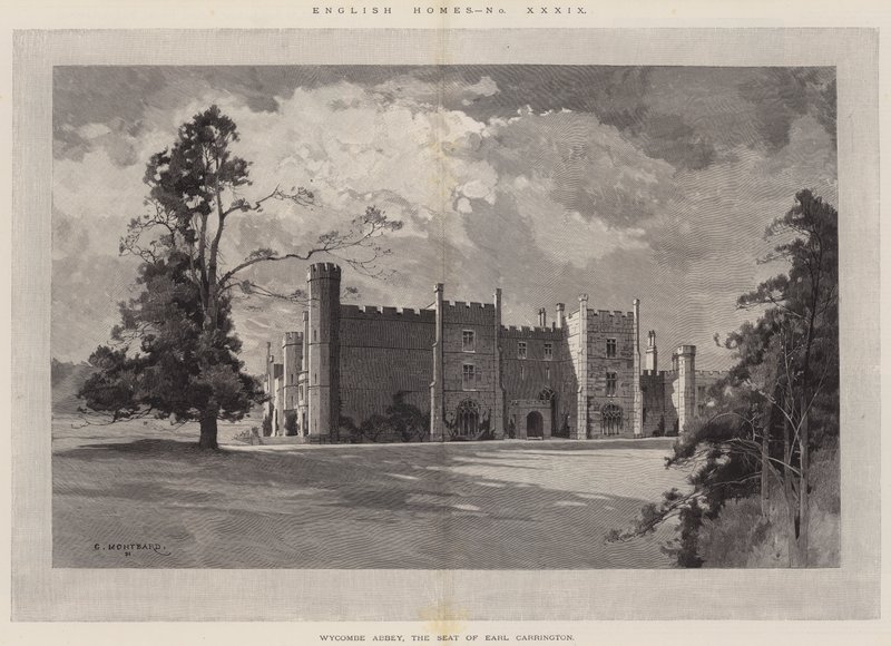 Engelse Huizen, Wycombe Abbey, het Landgoed van Graaf Carrington door Charles Auguste Loye