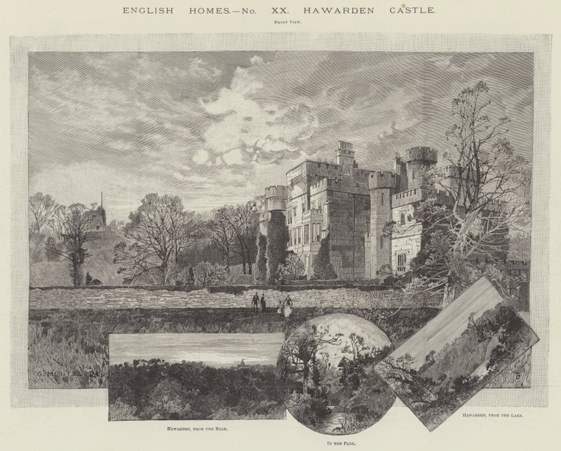 Kasteel van Hawarden door Charles Auguste Loye