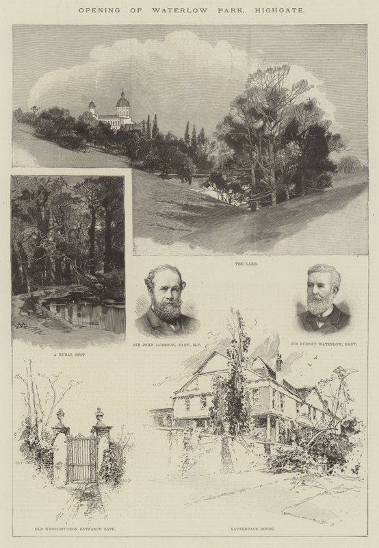 Opening van Waterlow Park, Highgate door Charles Auguste Loye