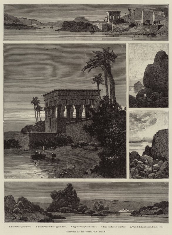Schetsen aan de Boven-Nijl, Philae door Charles Auguste Loye